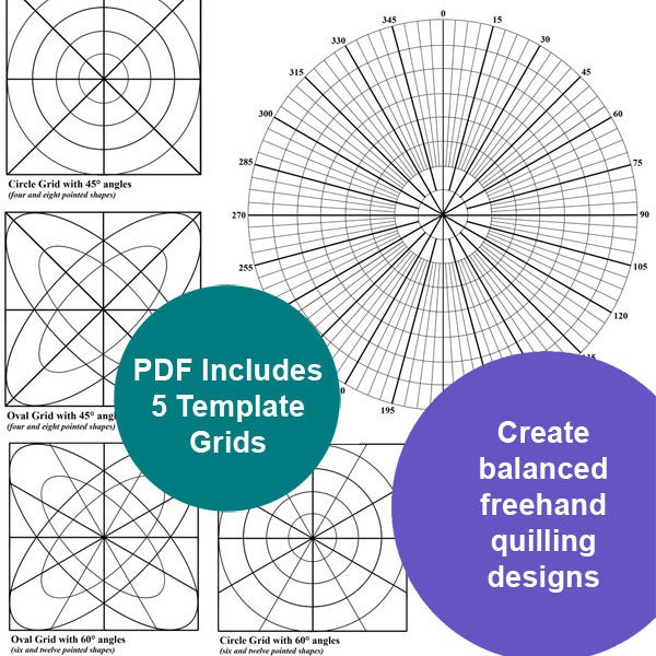Quilling Grids PDF Templates | PDF Pattern Download | Quilling Resources