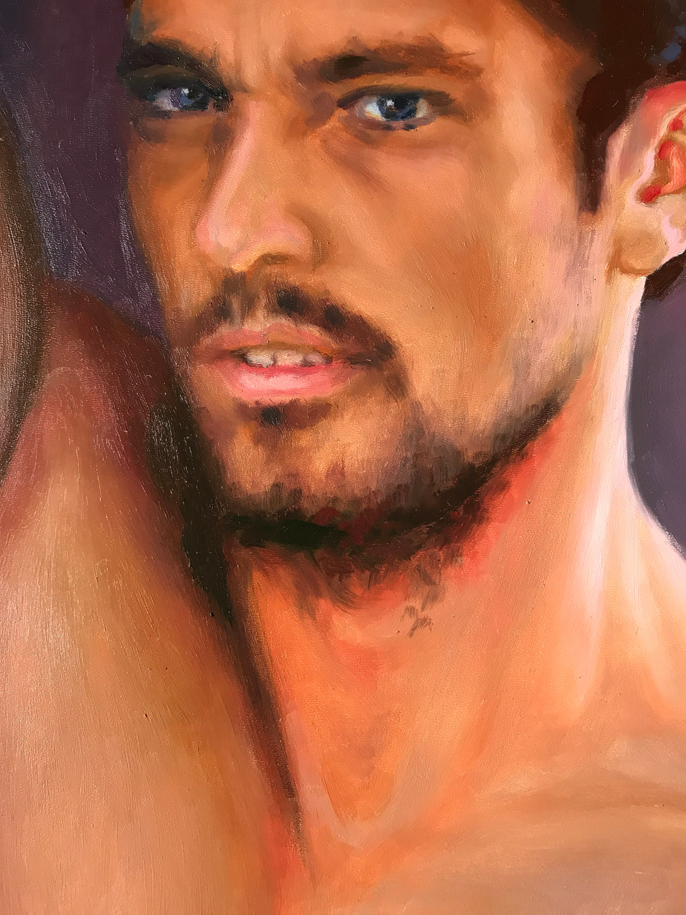 Original Oil Painting Male Nude Boy Model Young Man - Etsy