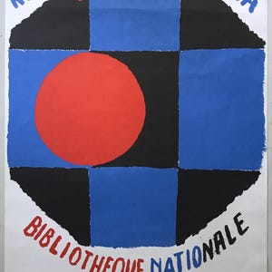 Vintage Original Poster Exhibition Robert Sonia Delaunay Library National 1978