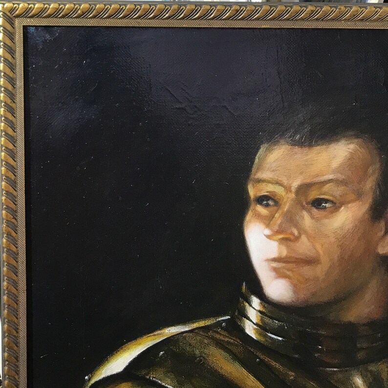 Large Original Oil on Canvas Vintage Painting Male Etsy