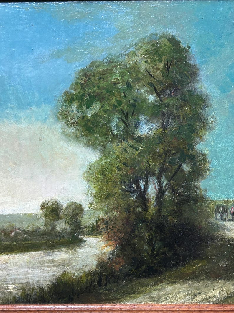 Antique Original Barbizon School Landscape Trees Lake Sky, Framed - Etsy