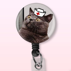Cat | Funny |  Retractable Badge Reel
