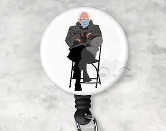 Bernie | Inauguration | Retractable Badge Reel | Office Workers | Nurse | Wear A Mask | Funny