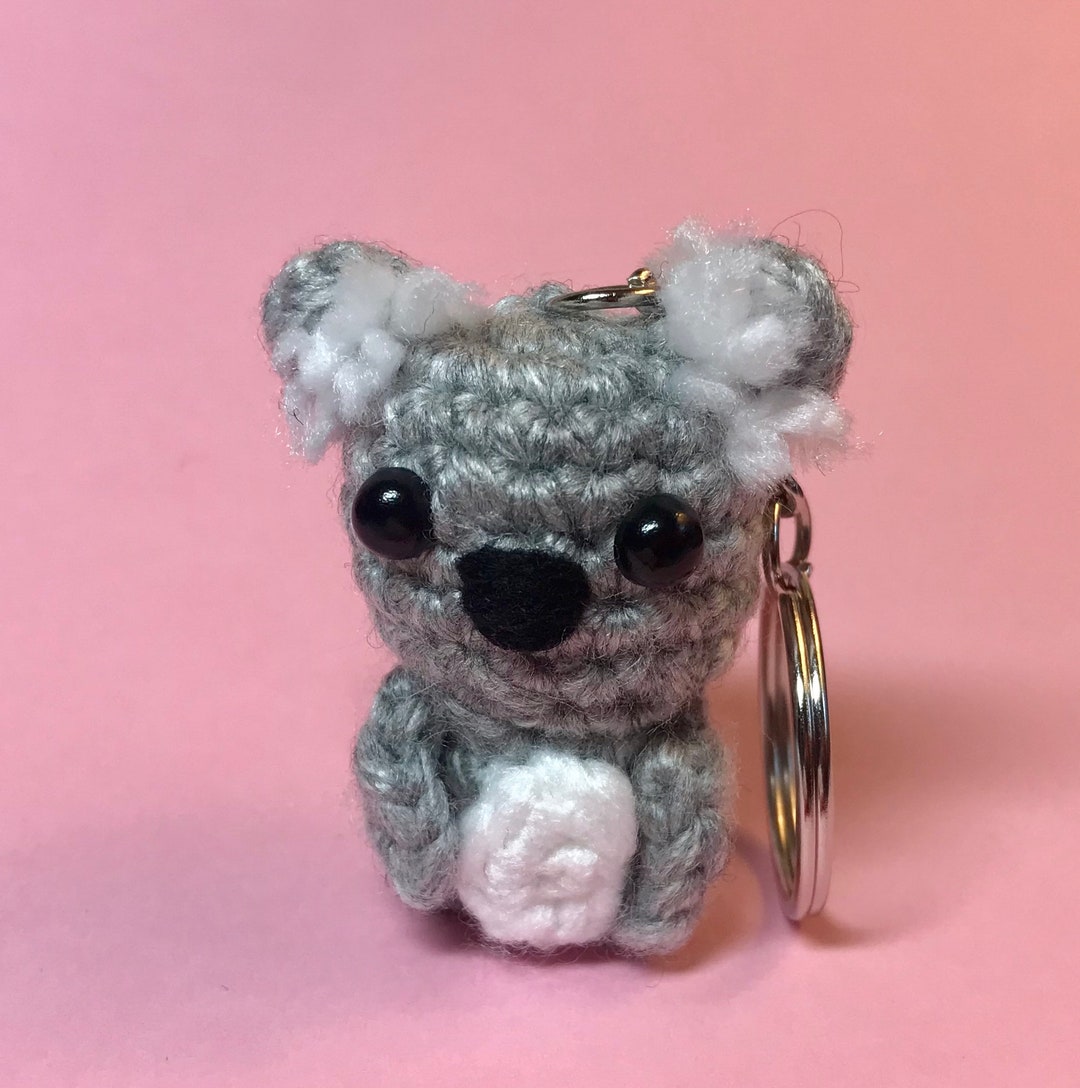 Crochet Koala Keychain Etsy