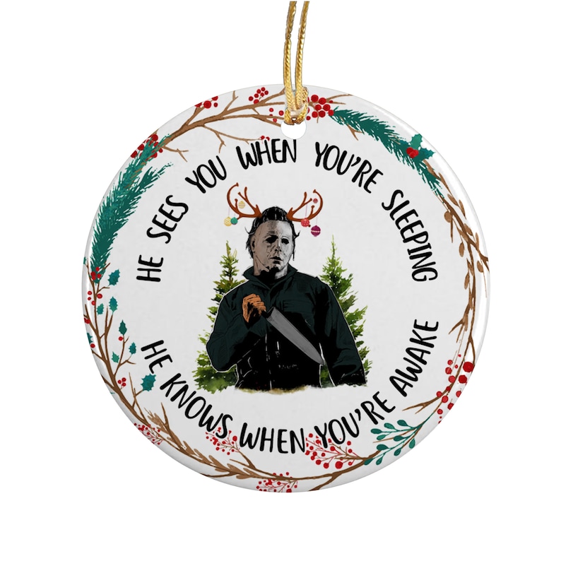 Horror Christmas Ornament Michael Myers Lovers Ornament Etsy