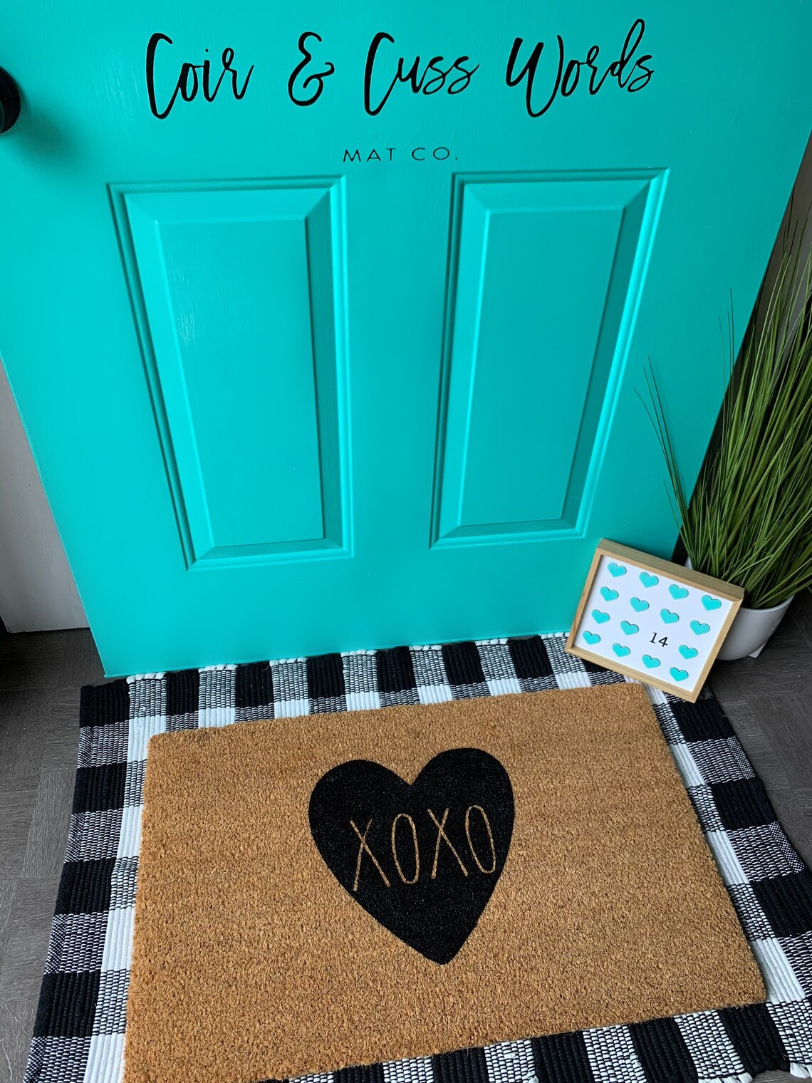 Valentines Day Door Mat XOXO Door Mat Mat Etsy