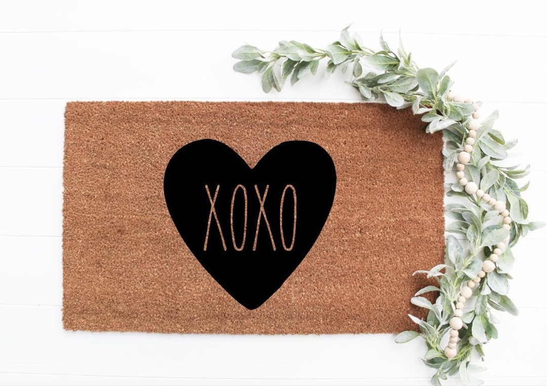 Valentines Day Door Mat XOXO Door Mat Mat Etsy