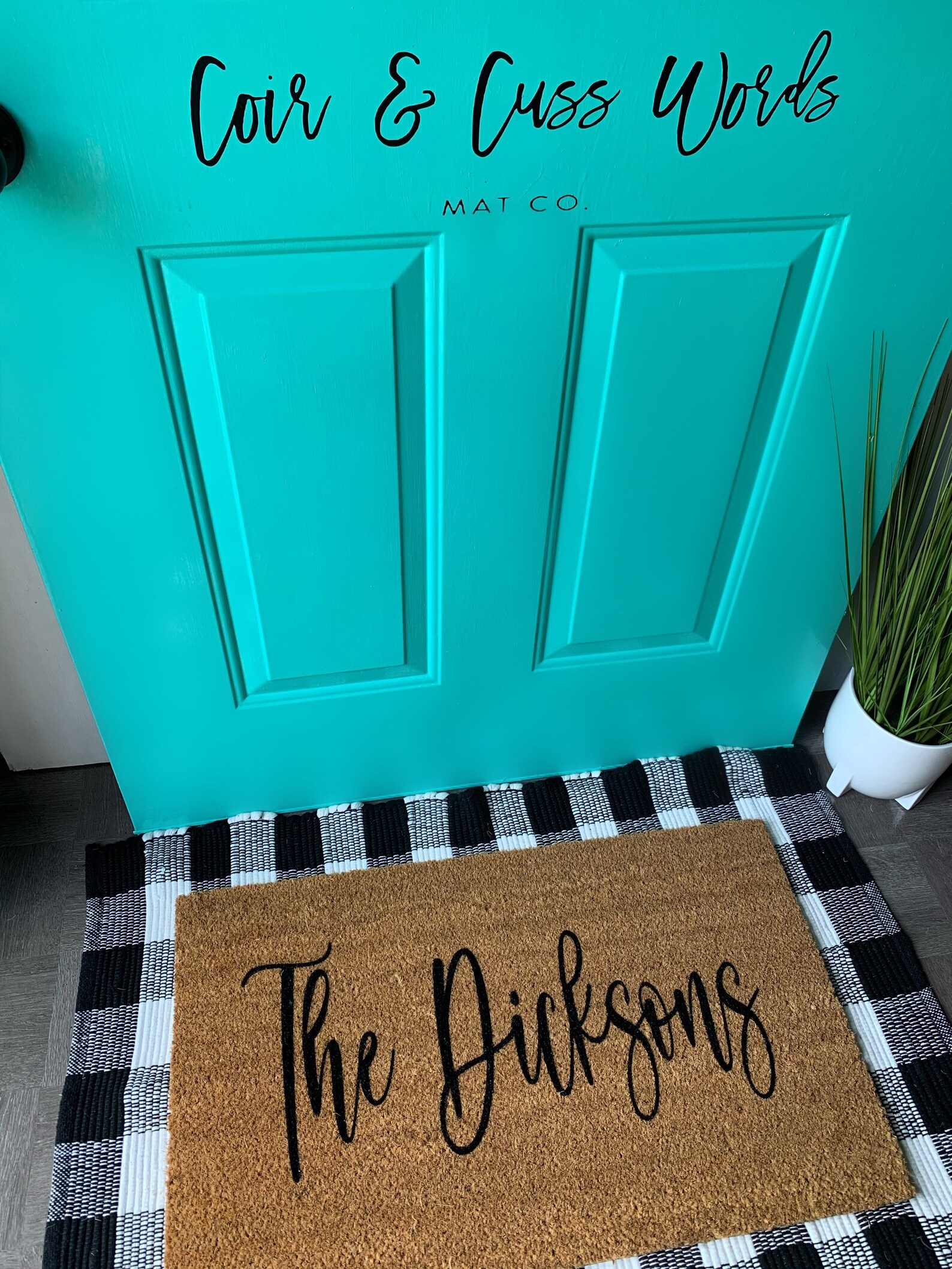 Custom Door Mat Personalized Door Mat Your Text Here - Etsy
