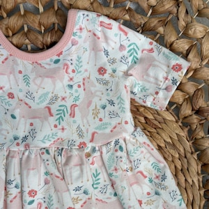 Unicorn Organic Cotton Twirl Dress for Girls
