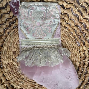 Gold and Mauve Elegant Christmas Stocking