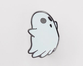 Ghost Enamel Pin Glow in the dark- Whaley moon