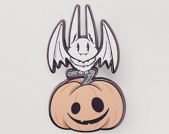 Pumpkin Bat Enamel Pin