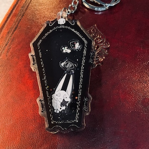 Vampire Bat Coffin Shaker Keychain- Coffin Shaker charm keychain