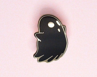Black Ghost Enamel Pin