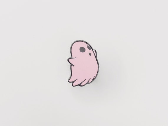 Pink Ghost Enamel Pin - Whaley moon