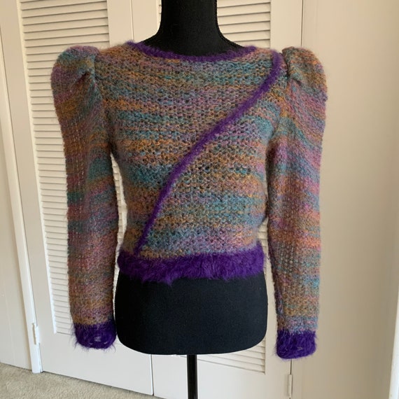 Vintage Phyllis Sues 70s 80s Puffed sleeve cropped