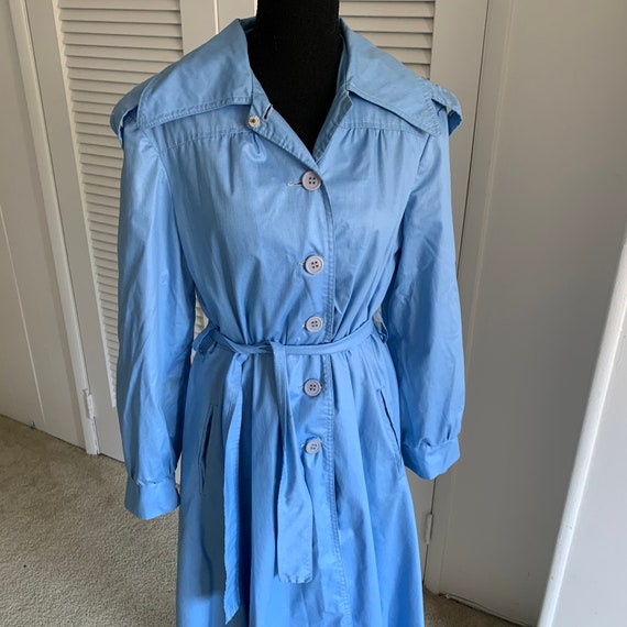 Vintage blue trench coat/dress with pockets