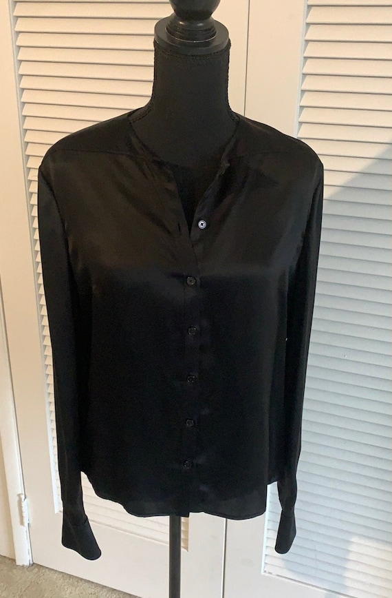 Vintage Valentino black silk blouse
