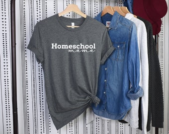 Homeschool Mama T-Shirt, weiche Baumwollmischung, Mom Life Tee