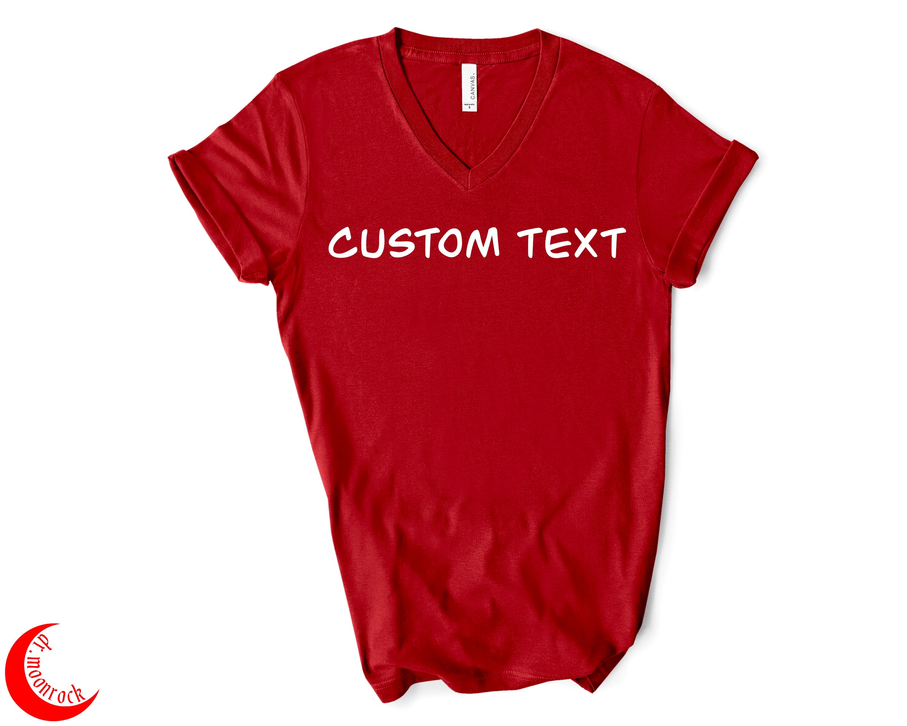 Custom V-neck Shirt V Neck T Shirt Custom Text Shirt Design - Etsy Ireland