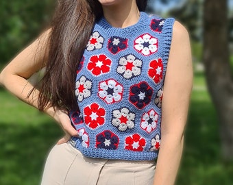 Sasquatchfabrix. FLOWER KNIT VEST Rasta Sasquatchfabrix Sasquatchfabrix. FLOWER KNIT VEST Rasta Sasquatchfabrix