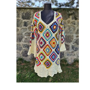 Crochet Beach Dress, Crochet Maxi Dress, Crochet Dress, Knitted Dress, Bohemian Dress, Hippie Dress,Crochet Clothing,Lace Crochet,Knit Dress
