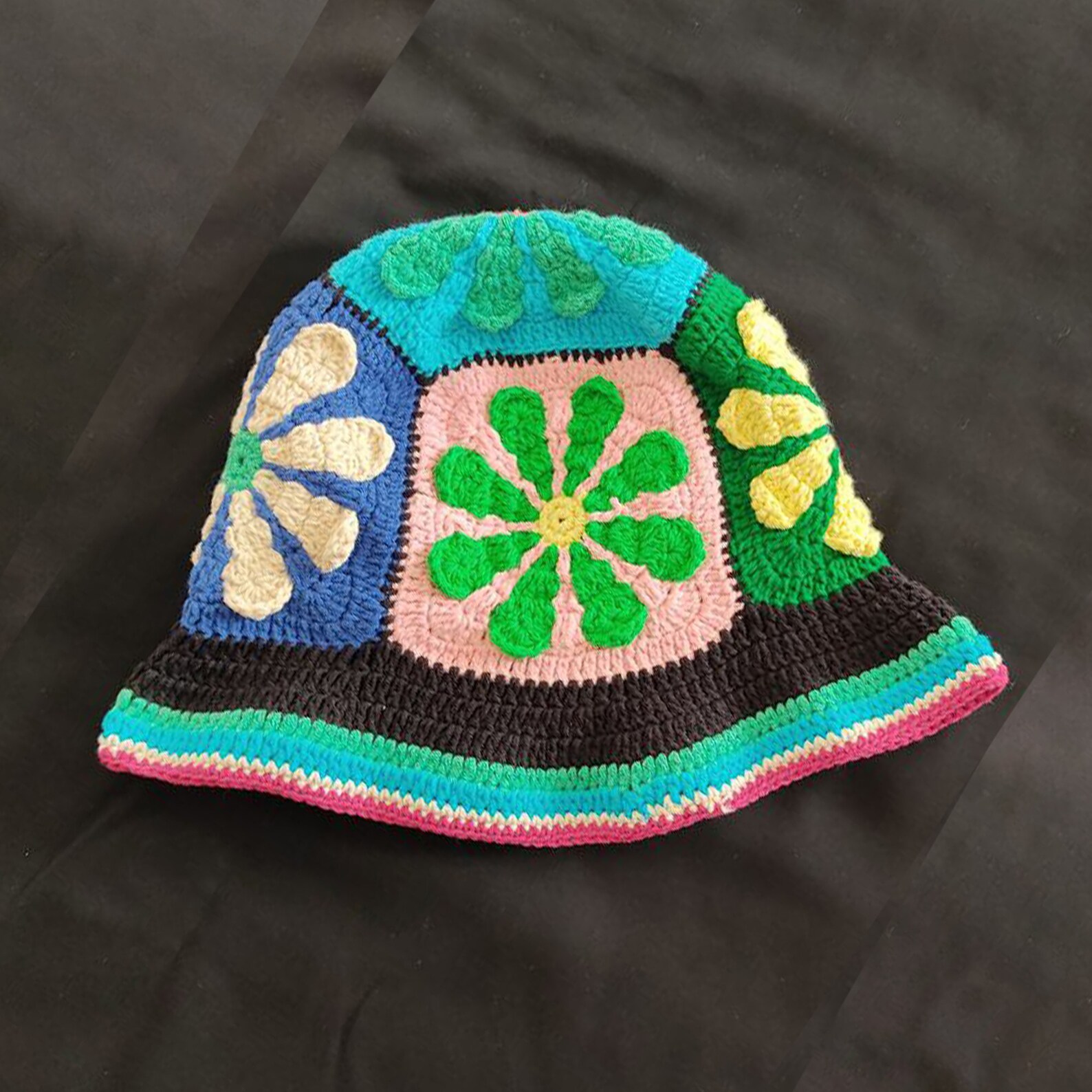 Crochet Daisy Hat Crochet Bucket Hat Knit Flower Festival Etsy