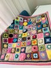 Crocheted afghan blanket, Crochet Afghan Throw Blanket, Flowers blanket, Bedspread Throw, Daisy Knitted sofa blanket Granny Square 