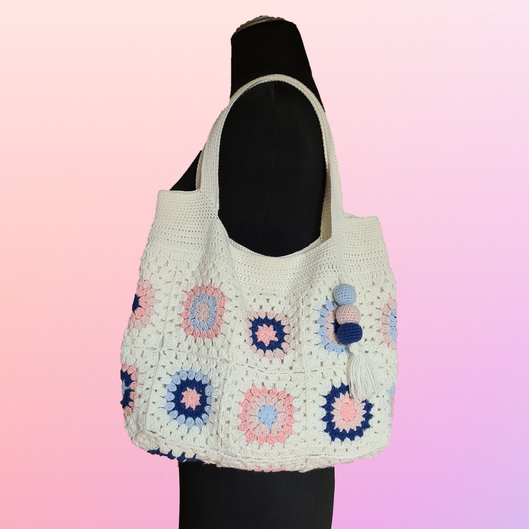 Crochet White Mini Bag, Valentines Day Gifts for Her, Granny