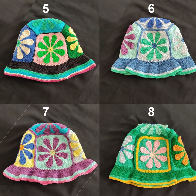 Crochet Daisy Hat Crochet Bucket Hat Knit Flower Festival Etsy