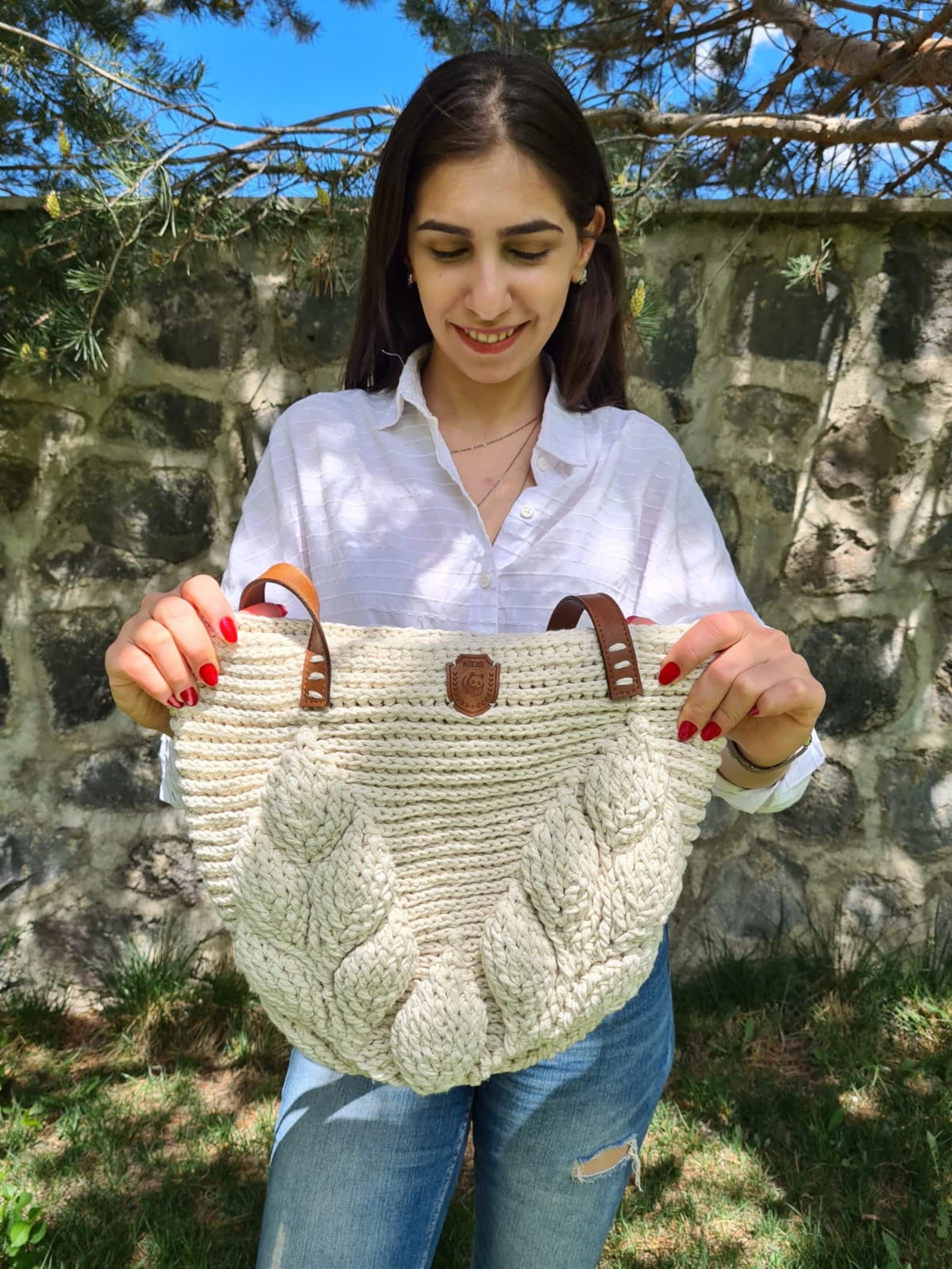 Crochet Shoulder Bag Crochet Macrome Bag Boho Bag Crochet Etsy