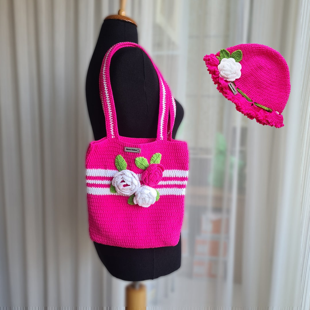 HSTWODE Handgemachte Gestrickte Rosen - Künstliche Häkelblumen Für Home Deco (Blau)