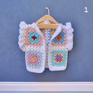 Crochet baby clothes, Crochet baby cardigan, knitted baby vest, baby shower gift, crochet kids cardigan, Crochet Cotton Boho Kids Wear