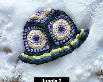 Cappello a secchiello lavorato a maglia, cappello a maglia invernale, cappello vintage, cappello hippi, cappello da festival, cappello all'uncinetto, cappello invernale, cappello a maglia, regalala