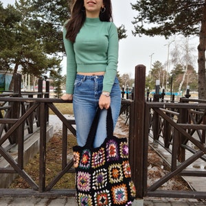 Crochet Tote Bag XXL Size, Extra Large Tote Bag, Afghan Crochet Bag