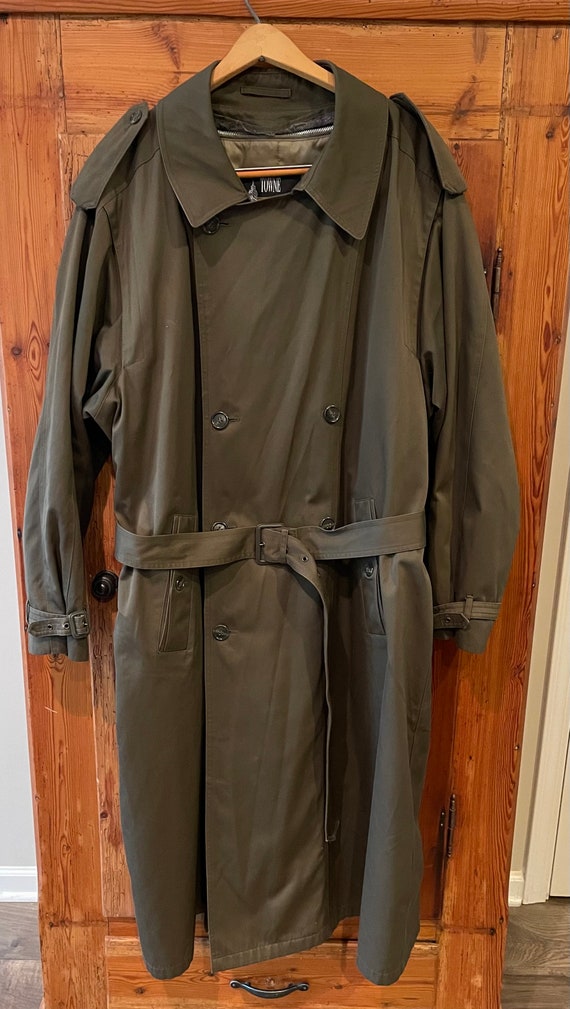 Vintage London Fog trench coat, olive