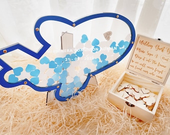Airplane guest box, Birthday guest box alternative, Party drop box, Alternative wedding guest book, Acrylic box,Children's Day party decor