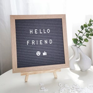 Quadro de feltro de 10*10 polegadas, quadro de feltro feito à mão, quadro de letras personalizado, quadro de mensagens de feltro, presente de Natal DIY, ferramentas para chá de bebê