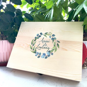 Custom split wooden box,Personalized gift box, Custom size of storage box, pine box, wooden gift box, custom rectangular clamshell box image 7
