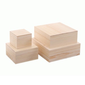 Caja de madera dividida personalizada, caja de regalo personalizada, tamaño personalizado de la caja de almacenamiento, caja de pino, caja de regalo de madera, caja de concha rectangular personalizada imagen 2