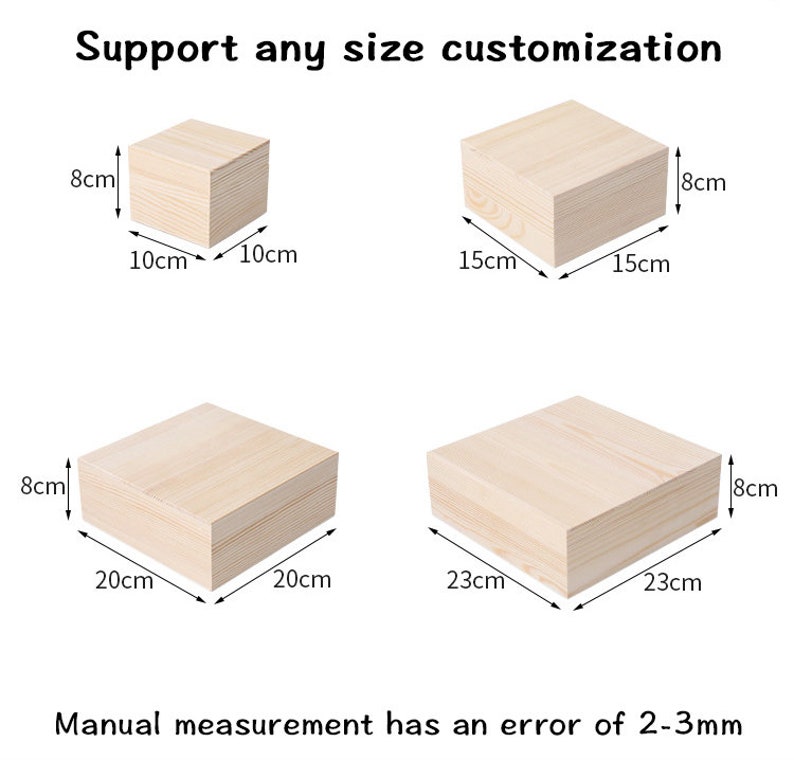 Benutzerdefinierte geteilte Holzkiste, personalisierte Geschenkbox, benutzerdefinierte Größe der Aufbewahrungsbox, Kiefernkiste, Holzgeschenkbox, benutzerdefinierte rechteckige Muschelbox Bild 4