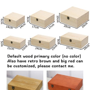 Boîte en bois personnalisées gratuites, respectueuses de l'environnement, boîtes en bois sculptées à la main, stockage de vin, bois naturel, informations de gravure image 7