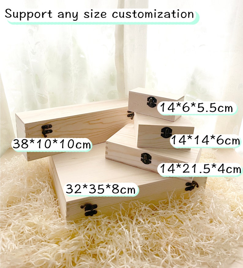 Boîte en bois personnalisées gratuites, respectueuses de l'environnement, boîtes en bois sculptées à la main, stockage de vin, bois naturel, informations de gravure image 6