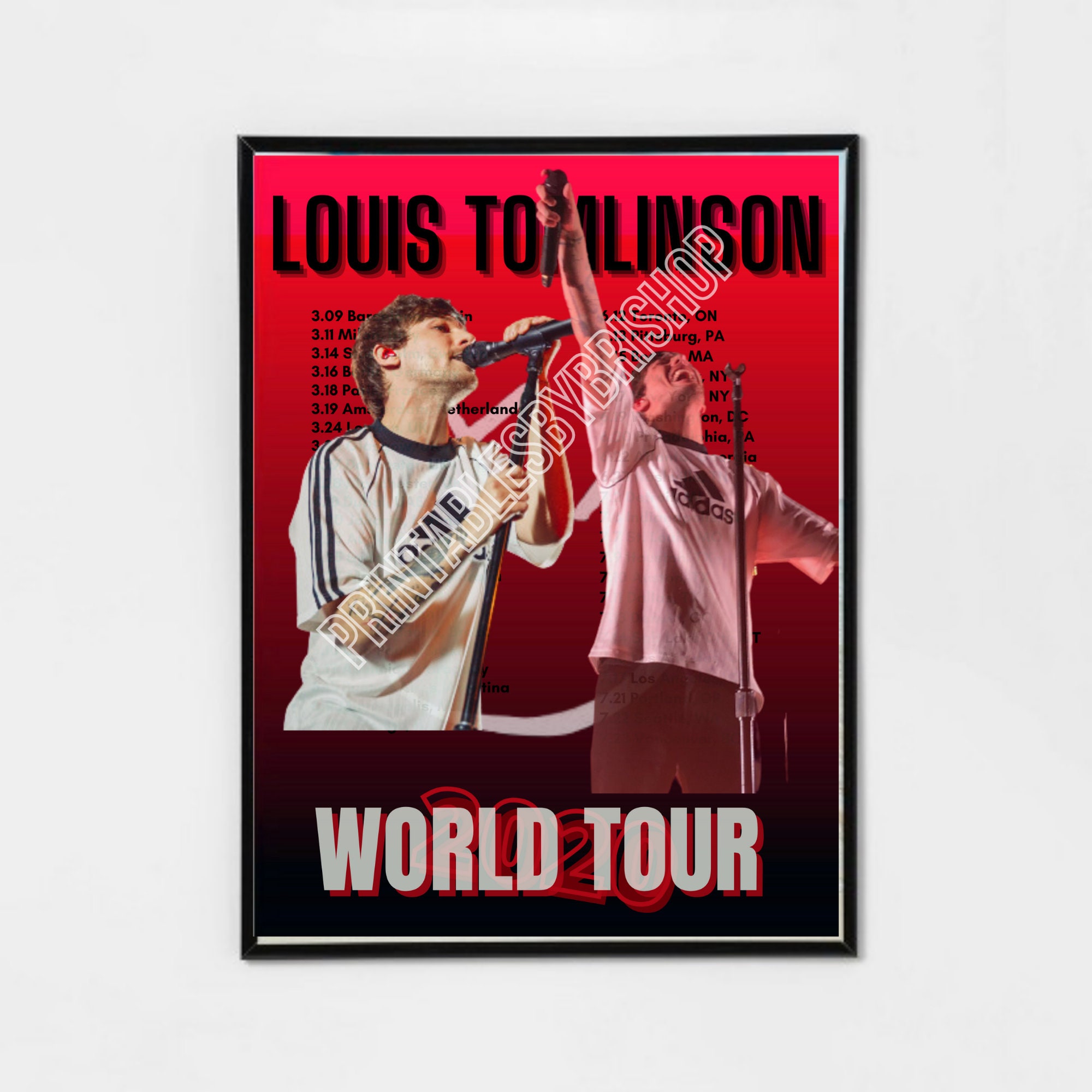Louis Tomlinson World Tour Poster Etsy
