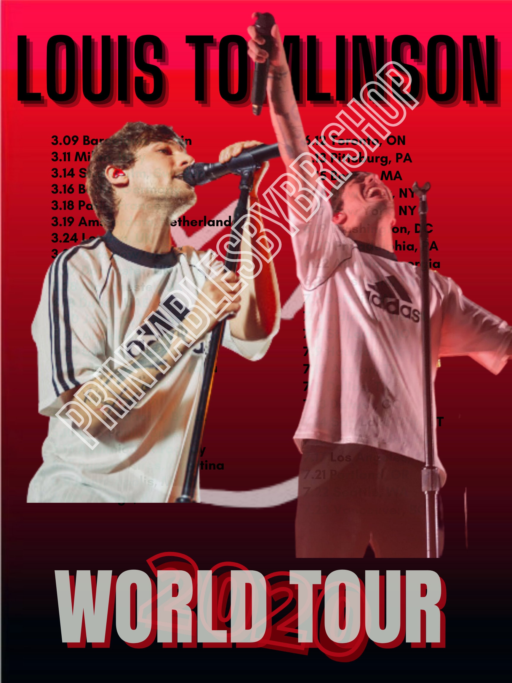 louis tomlinson world tour poster