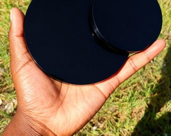 Black Obsidian Mirror – Natural Protective Crystal