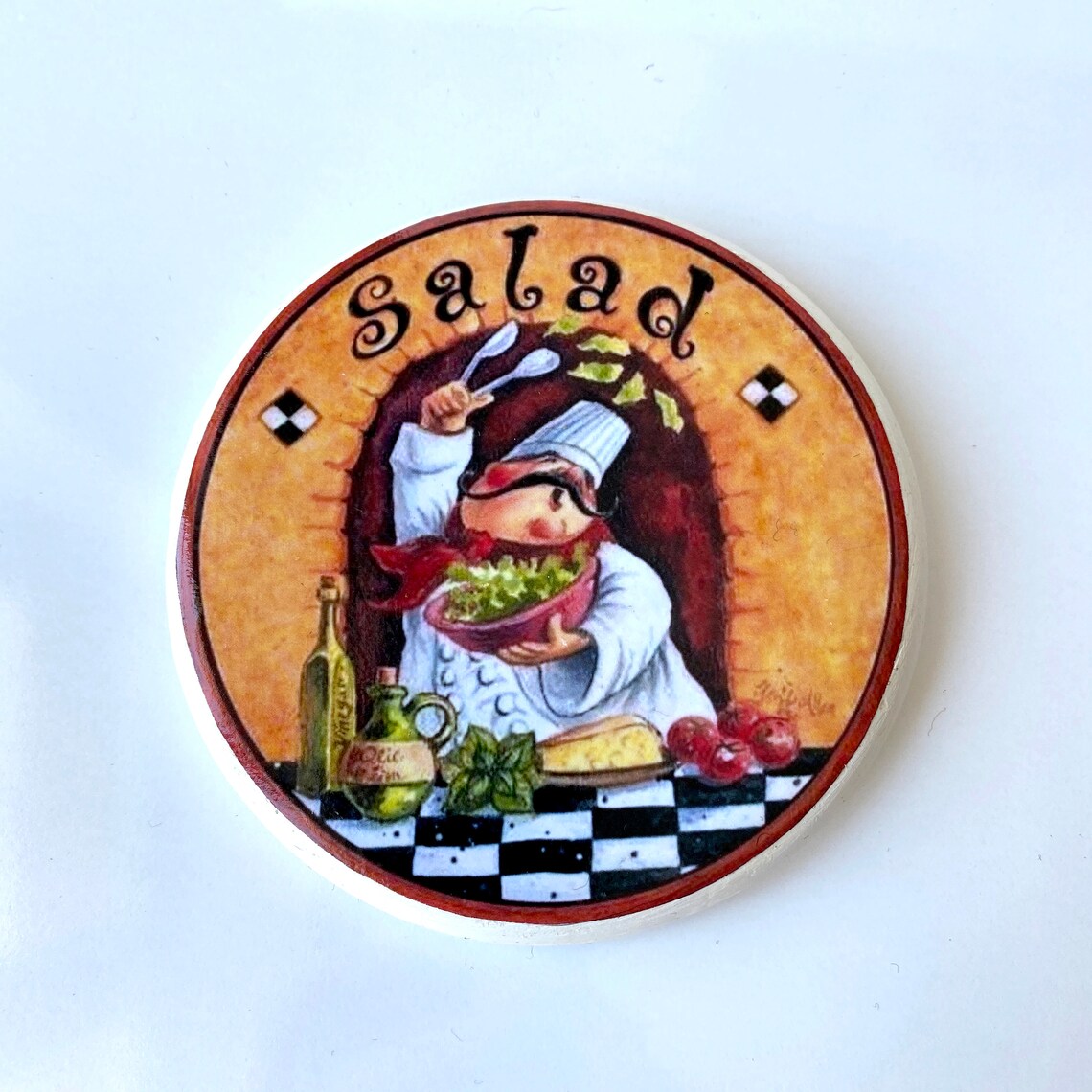 Kitchen Decorative Plates Set of 3 Salad Ceramic Wall Plate Etsy