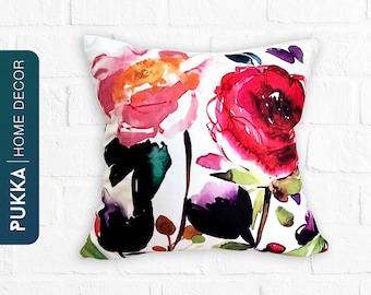Kussenslopen met bloemen, kussensloop met roze bloemen - PHD0001