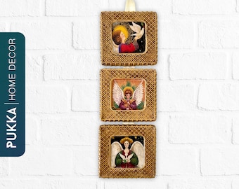 Ceramic Wall Plate Set, Ceramic Wall Art, Decorative Plates, Wall Hanging, Ceramic Wall Ornament - PHD0037