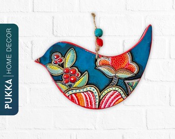 Bird Ceramic Wall Decor, Bird Nest Ceramic Wall Art, Wall Hanging, Ceramic Wall Ornament - PHD0035